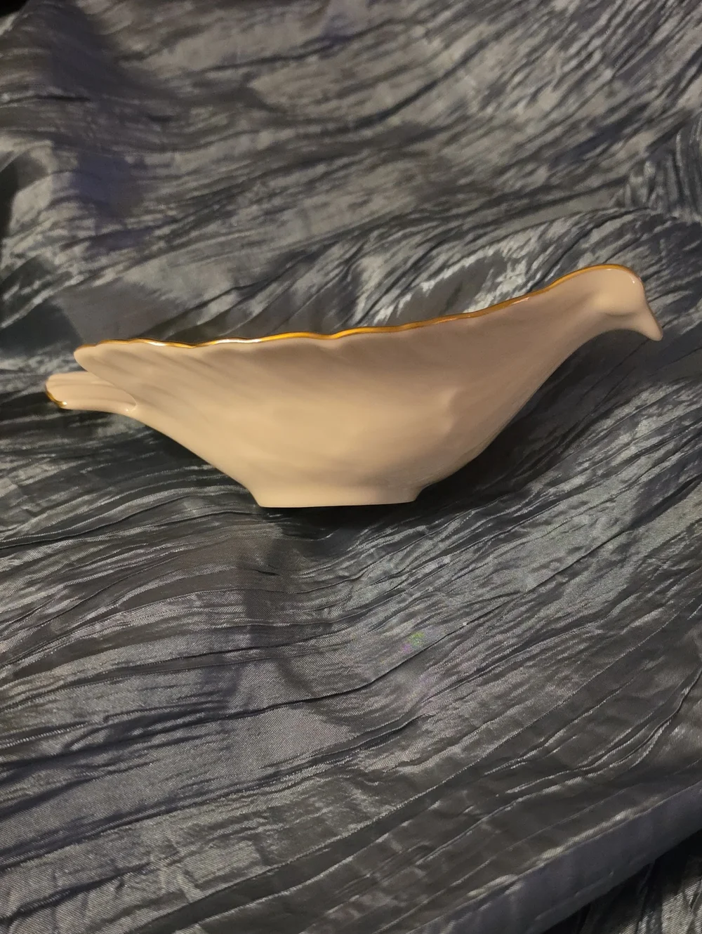 LENOX China Dove Dish Made In America Hand Decorated With 24k Gold